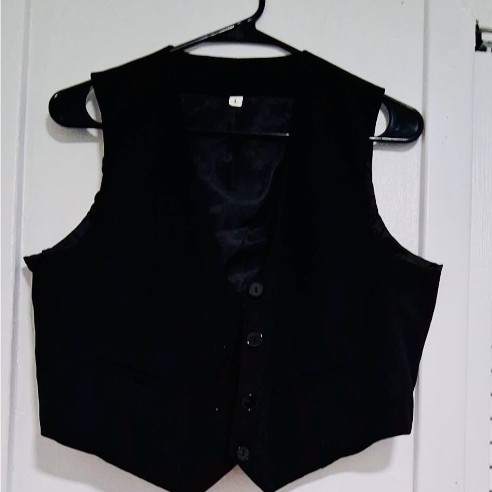 Black Button-Up Vest